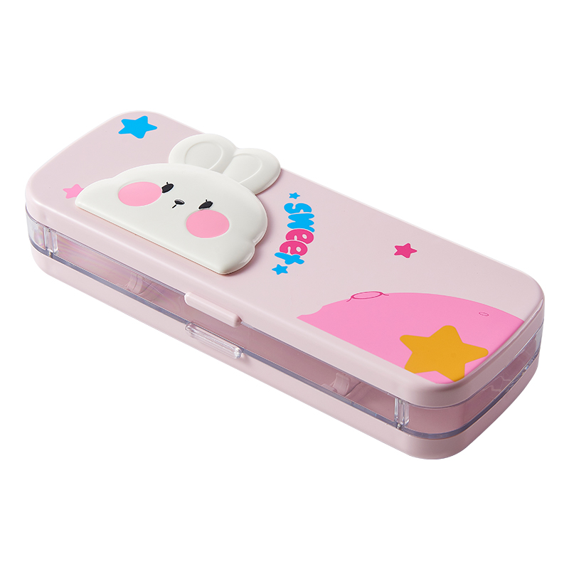 文具盒女孩款学生双层大容量藏东西铅笔盒高颜值可爱男孩便携笔袋