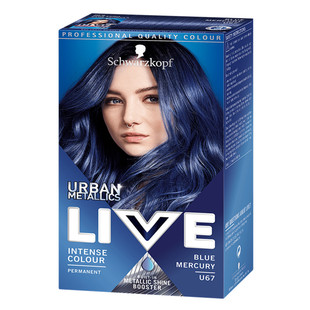 德国Schwarzkopf live施华蔻染发剂女染发膏水星蓝宇宙蓝烟熏灰藤