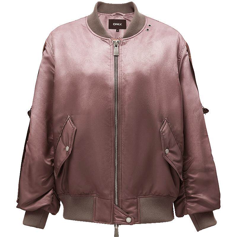 ONLY个性渐变棒球领宽松棉服外套