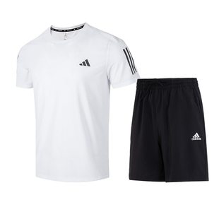 阿迪达斯旗舰店正品男子透气休闲卫衣长裤子两件套冬季时尚套装