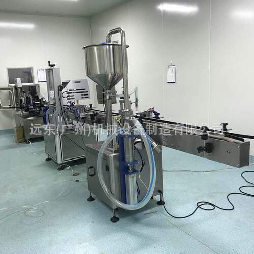 远东全自动灌装机蜂蜜白酒化妆品生产液体膏体灌装旋盖贴标流水线