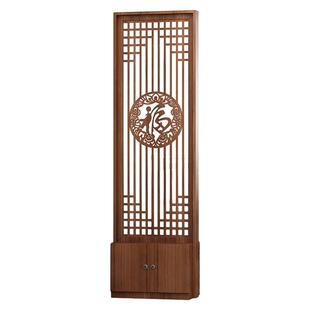 新中式木质客厅玄关隔断柜现代屏风双面鞋柜门厅置物架靠墙间厅柜