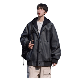 雪中飞2026春秋新款男女情侣夹克无性别外套连帽假两件骑行户外