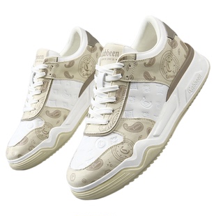 卡宾增高板鞋男士面包鞋印花夜光腰果花厚底时尚百搭矮子乐男鞋