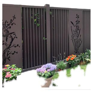 【院中四君子】梅兰竹菊 屏风百叶护栏 上海陆庆铝艺 别墅围墙