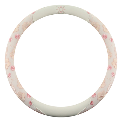 轻奢小香风刺绣蕾丝透气方向盘套