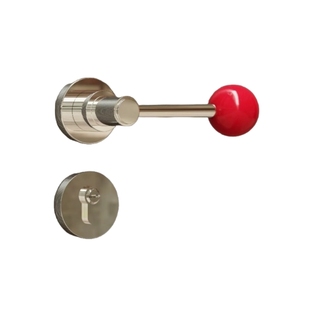 原创极简可爱风儿童彩球门锁室内卧室静音磁吸木门把手轻奢分体锁