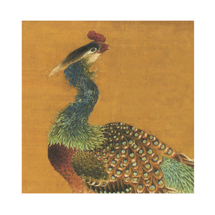 沈铨五伦图传统花鸟画临摹范本凤凰画中式装饰画艺术绢布仙鹤画心