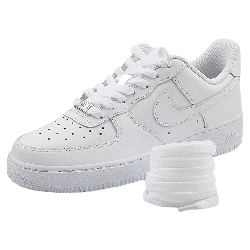 适配耐克nike空军一号AF1鞋带扁平纯白色鞋带 金属鞋带扣原装品质
