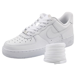 适配耐克nike空军一号AF1鞋带扁平纯白色鞋带 金属鞋带扣原装品质