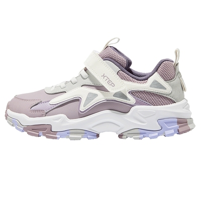 特步童鞋冬季新款女童休闲保暖运动鞋中大童运动轻便防滑耐磨跑鞋