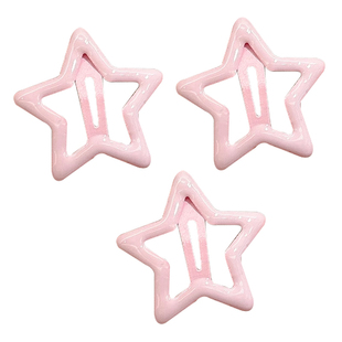 彩色bb夹刘海星星小发夹女2025新款侧边刘海夹子儿童头饰碎发发卡