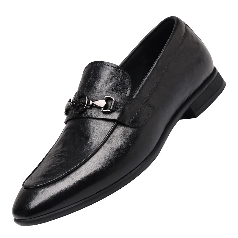 红蜻蜓皮鞋男商务正装乐福鞋真皮