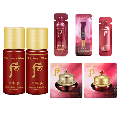 WHOO后津率享平颜水乳霜精华眼霜小样保湿补水滋养紧致抗皱便携