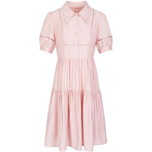 KBNE连衣裙女蓝色法式羊毛衬衫裙2026夏季新款今年流行的漂亮裙子