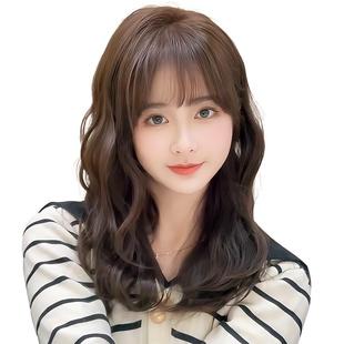 美禾 双递针假发女长卷发真发全真人发逼真蓬松自然麦穗卷假发套