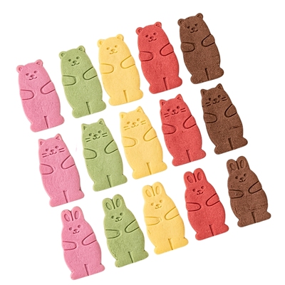 网红抱抱熊饼干卡通造型熊兔饼干蛋糕装饰摆件甜品烘焙点缀装扮