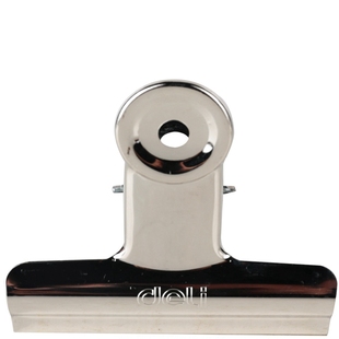 得力9522 2# 圆形铁票夹 报刊资料整理夹子 金属不锈钢 6个装