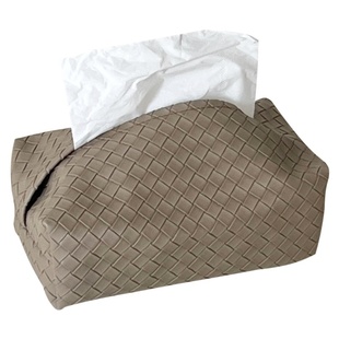 编织皮革纸巾盒ins北欧车载家用客厅卧室纸巾套餐巾纸收纳抽纸盒