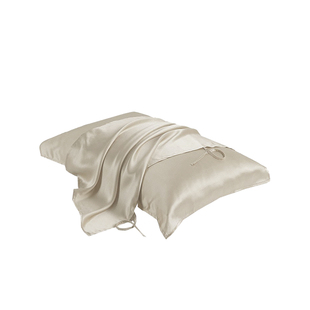 HIGHHOLLY抗过敏纯色单双人枕巾套100%真丝顺滑锁水美容抗氧化