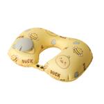 充气u型枕按压可折叠颈枕旅行坐飞机神器护颈枕便携冰丝凉感u形枕