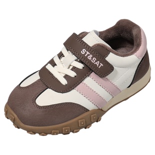 星期六童鞋加绒运动鞋女童冬季儿童复古阿甘鞋保暖舒适德训鞋男童