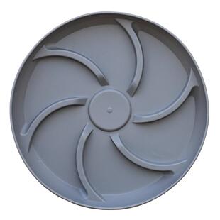 透气花盆托盘白色圆形加厚树脂防烂根底托仿水泥塑料花托接水底碟