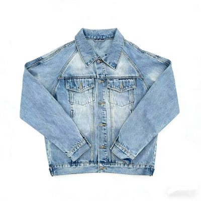 美式高街水洗4th蓝牛情侣夹克