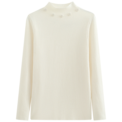 慕兔半高领内搭长袖针织衫