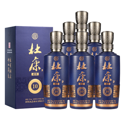 酒祖杜康老窖10酒52度500ml*6瓶整箱浓香型酒纯粮酒年货典藏窖藏