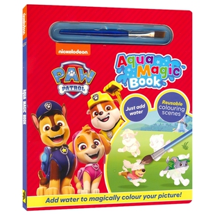 Paw Patrol Aqua Magic Book 汪汪队立大功 水魔法绘画书 附水画笔 儿童艺术启蒙 大开本 英文原版进口图书