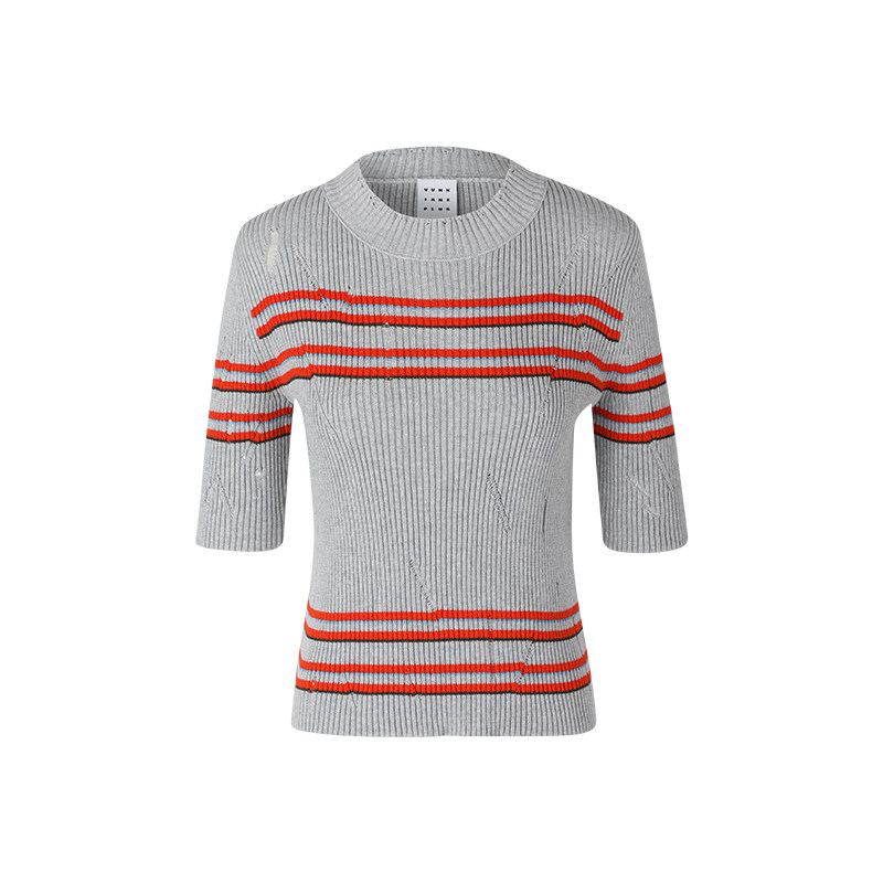 VVNKJANEPLUS条纹Knit套头衫