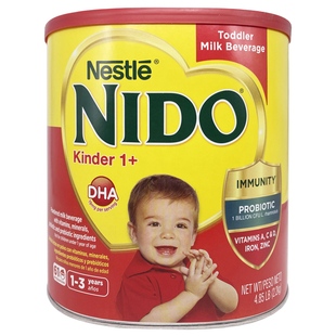 美国进口Nestle雀巢NIDO全脂1岁以上儿童学生益生元奶粉2200g罐装