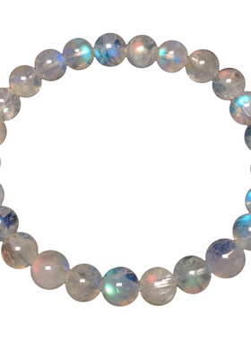 马岛幻彩月光石手链彩虹蓝月光