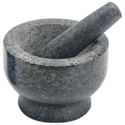 摩登主妇花岗岩石臼手动捣药杵