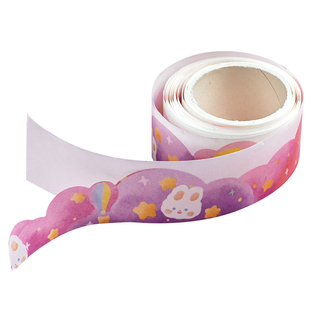 16款花边胶带梦幻云朵手帐带手账贴纸和纸边框可爱少女心装饰造景