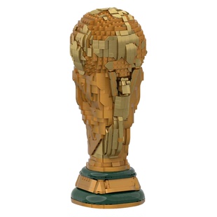 1比1乐高大力神杯积木2026世界界杯乐高国产足球奖杯人仔玩具模型