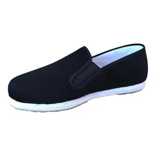 御圣祥老北京布鞋男中式松紧口礼服呢手工反绱黑色低帮青年透气鞋