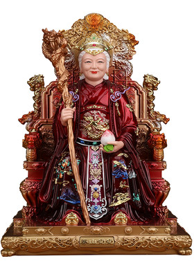新款泰山奶奶神像泰山圣母老母奶奶真身树脂佛像居家用供奉摆件