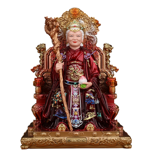 新款泰山奶奶神像泰山圣母老母奶奶真身树脂佛像居家用供奉摆件
