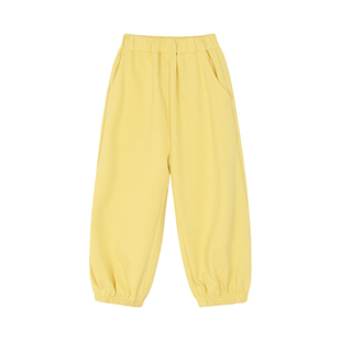 小O宝童装 宝宝卫裤女运动2026春秋季新款女童口袋图案束脚长裤