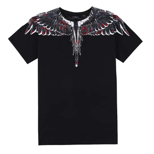 marcelo马塞洛mb翅膀短袖t恤男女情侣彩色水滴黑白阴阳经典半袖潮