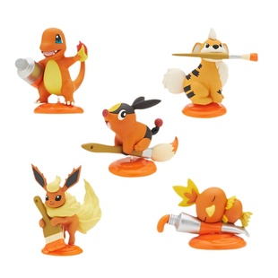 奇谭俱乐部精灵宝可梦扭蛋球调色盘橙色系列小火龙火伊布公仔摆件