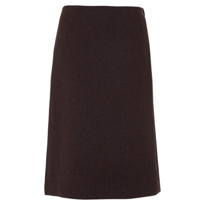 朗姿百分百纯羊毛通勤半身裙女短款A字设计感裙子2025年冬季新款