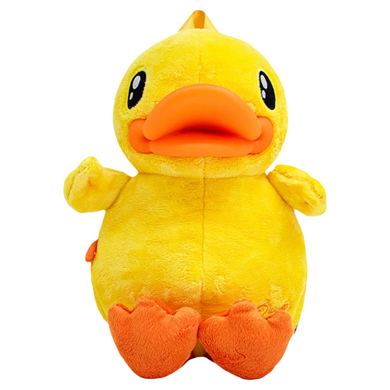 B.Duck小黄鸭毛绒3D鸭嘴书包