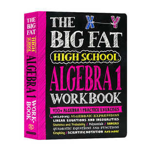 现货美国中学生优等生学霸笔记系列 获得A的方法练习册 代数I高中篇 英文原版 The Big Fat High School Algebra1学霸课堂Workbook