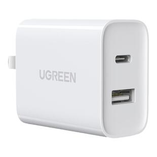 绿联双口30W充电器pd快充头22.5w适用于苹果iphone12x11promax手机iPad9mini18W多口typec插头