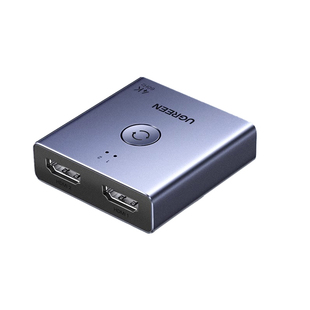 绿联HDMI切换器二进一出分配器一分二4K高清线电脑电视多屏幕显示信号源双向转换一拖二音视频画面拓展分屏器