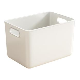 桌面收纳盒厨房长方形零食杂物玩具塑料整理筐衣服化妆品储物盒子