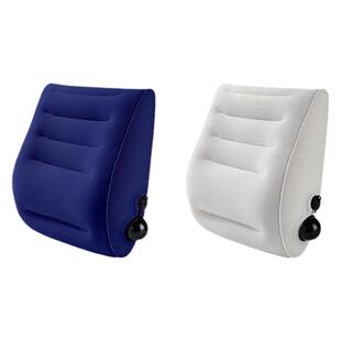 充气腰垫高铁便携腰靠枕按压式飞机护腰靠背长途汽车旅行睡觉神器